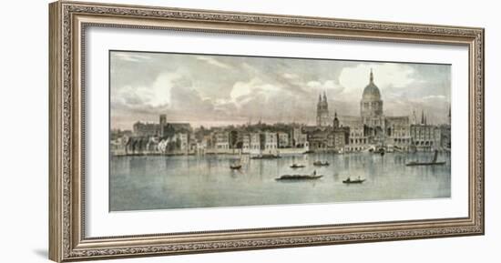 View of the Bank of the Thames I-T^ Baynes-Framed Art Print