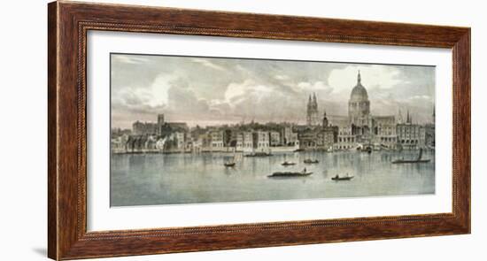 View of the Bank of the Thames I-T^ Baynes-Framed Art Print