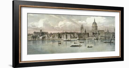 View of the Bank of the Thames I-T^ Baynes-Framed Art Print