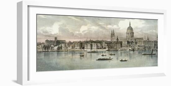 View of the Bank of the Thames I-T^ Baynes-Framed Art Print