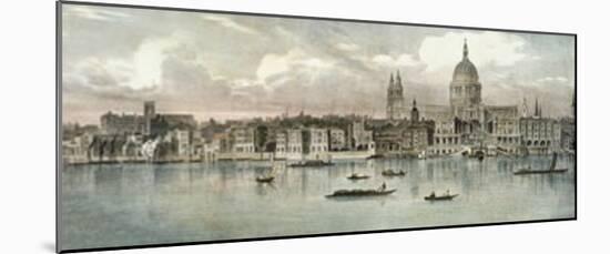 View of the Bank of the Thames I-T^ Baynes-Mounted Art Print