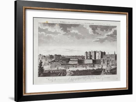 View of the Bastille St Anthony's Gate and Part of the Suburbs of Paris-Jacques Rigaud-Framed Giclee Print