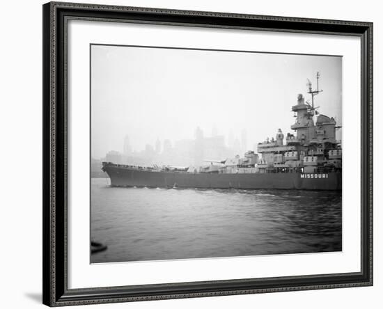 View of the Battleship USS Missouri-null-Framed Photographic Print