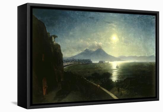 View of the Bay of Naples with the Castel del'Ovo as seen from Posillipo, 1892-Ivan Konstantinovich Aivazovsky-Framed Premier Image Canvas