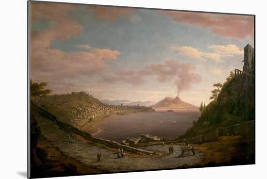 View of the Bay of Naples with Vesuvius in the Distance, C.1776 (Oil on Canvas)-William Marlow-Mounted Giclee Print