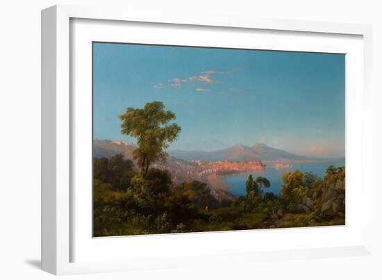 View of the Bay of Naples-Consalvo Carelli-Framed Giclee Print
