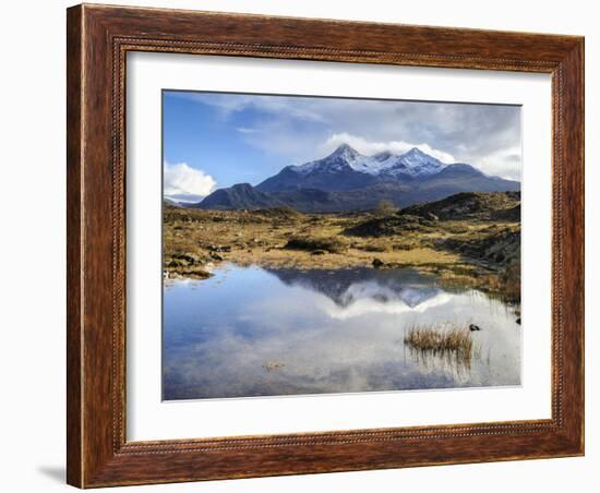 View of the Black Cuillin Mountain Sgurr Nan Gillean, Glen Sligachan, Isle of Skye, Scotland, UK-Chris Hepburn-Framed Photographic Print