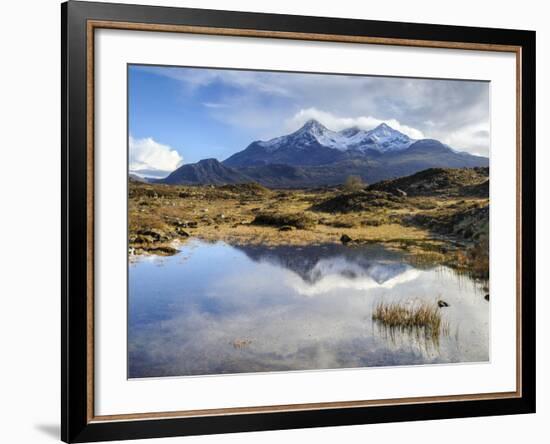 View of the Black Cuillin Mountain Sgurr Nan Gillean, Glen Sligachan, Isle of Skye, Scotland, UK-Chris Hepburn-Framed Photographic Print