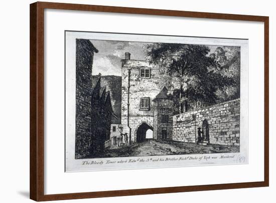 View of the Bloody Tower, Tower of London, C1800-null-Framed Giclee Print