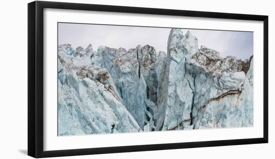 View of the Bloomstrandbreen Glacier, Haakon VII Land, Spitsbergen, Svalbard, Norway-Panoramic Images-Framed Photographic Print