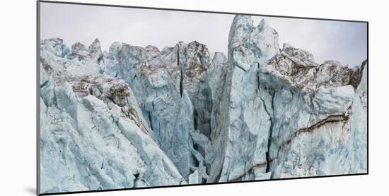 View of the Bloomstrandbreen Glacier, Haakon VII Land, Spitsbergen, Svalbard, Norway-Panoramic Images-Mounted Photographic Print