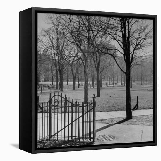 View of the Boston Commons-Walter Sanders-Framed Premier Image Canvas