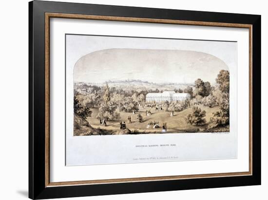 View of the Botanical Gardens in Regents Park, Marylebone, London, 1851-null-Framed Giclee Print