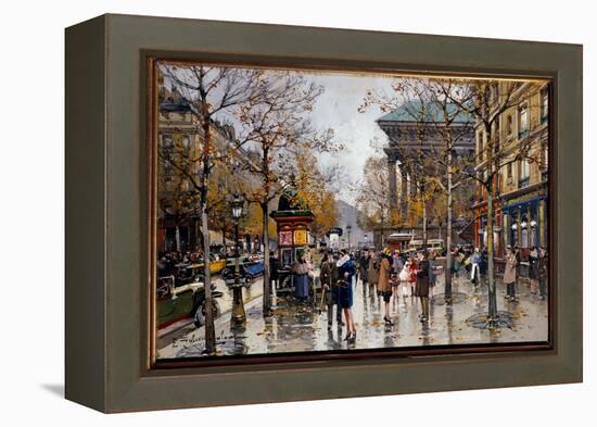 View of the Boulevard Des Italians in Paris Painting by Eugene Galien Leloue (Galien-Leloue) (1854--Eugene Galien-Laloue-Framed Premier Image Canvas