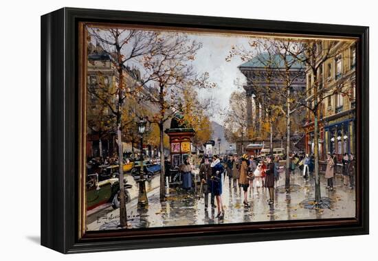 View of the Boulevard Des Italians in Paris Painting by Eugene Galien Leloue (Galien-Leloue) (1854--Eugene Galien-Laloue-Framed Premier Image Canvas