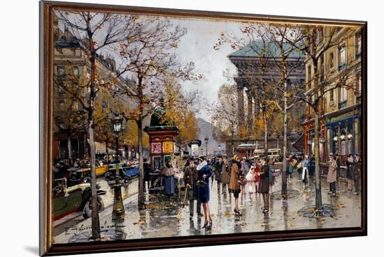 View of the Boulevard Des Italians in Paris Painting by Eugene Galien Leloue (Galien-Leloue) (1854--Eugene Galien-Laloue-Mounted Giclee Print