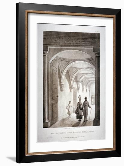 View of the Box Entrance in the King's Theatre, Haymarket, London, 1837-Daniel Havell-Framed Giclee Print