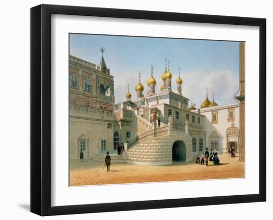 View of the Boyar Palace in the Moscow Kremlin, Printed by Lemercier, Paris, 1840s-Felix Benoist-Framed Giclee Print