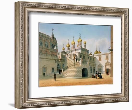 View of the Boyar Palace in the Moscow Kremlin, Printed by Lemercier, Paris, 1840s-Felix Benoist-Framed Giclee Print