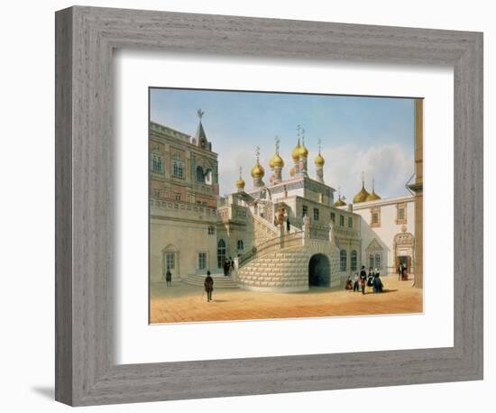 View of the Boyar Palace in the Moscow Kremlin, Printed by Lemercier, Paris, 1840s-Felix Benoist-Framed Giclee Print