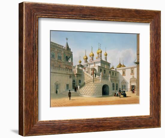 View of the Boyar Palace in the Moscow Kremlin, Printed by Lemercier, Paris, 1840s-Felix Benoist-Framed Giclee Print