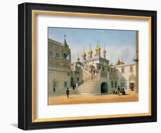 View of the Boyar Palace in the Moscow Kremlin, Printed by Lemercier, Paris, 1840s-Felix Benoist-Framed Giclee Print