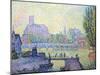 View of the Bridge of Auxerre, 1902-Paul Signac-Mounted Giclee Print