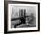 View of the Brooklyn Bridge and the Skyscrapers of Manhattan's Financial District-Andreas Feininger-Framed Premium Photographic Print