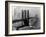 View of the Brooklyn Bridge and the Skyscrapers of Manhattan's Financial District-Andreas Feininger-Framed Photographic Print