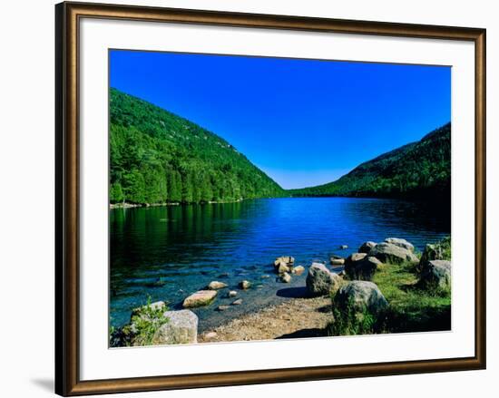 View of the Bubble Pond, Acadia National Park, Maine, USA-null-Framed Photographic Print