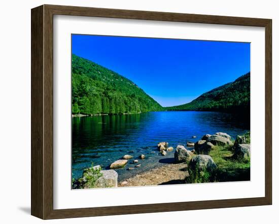 View of the Bubble Pond, Acadia National Park, Maine, USA-null-Framed Photographic Print