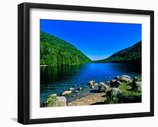 View of the Bubble Pond, Acadia National Park, Maine, USA-null-Framed Photographic Print