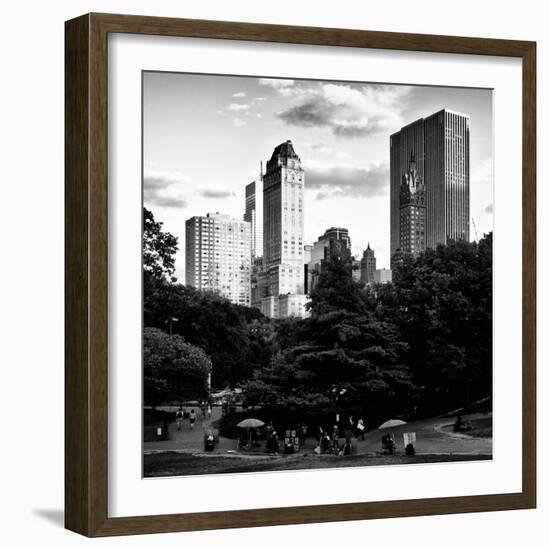 View of the Buildings around Central Park on a Summer Evening at Sunset, Manhattan, New York-Philippe Hugonnard-Framed Photographic Print