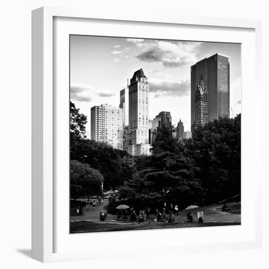 View of the Buildings around Central Park on a Summer Evening at Sunset, Manhattan, New York-Philippe Hugonnard-Framed Photographic Print