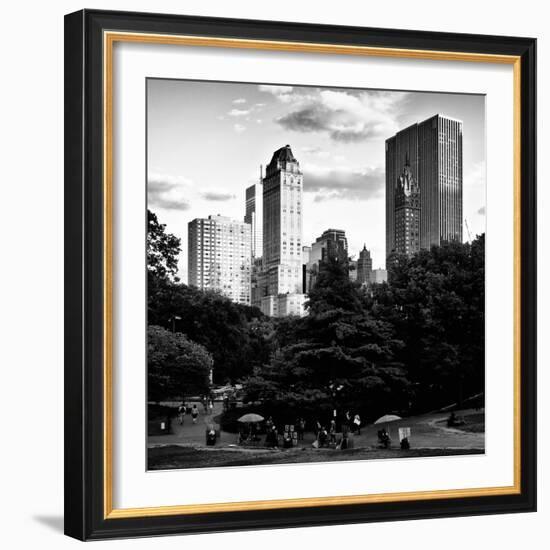 View of the Buildings around Central Park on a Summer Evening at Sunset, Manhattan, New York-Philippe Hugonnard-Framed Photographic Print