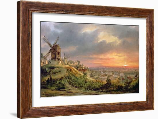 View of the Butte Montmartre, c.1830-Louis Jacques Mande Daguerre-Framed Giclee Print