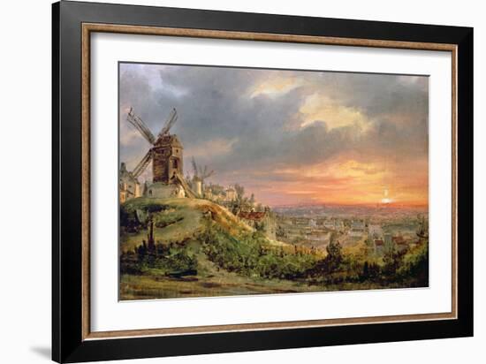 View of the Butte Montmartre, c.1830-Louis Jacques Mande Daguerre-Framed Giclee Print