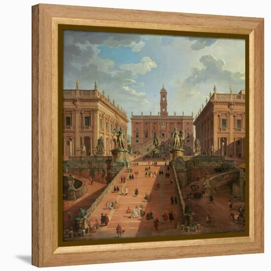 View of the Campidoglio, Rome, 1750-Giovanni Paolo Pannini-Framed Premier Image Canvas