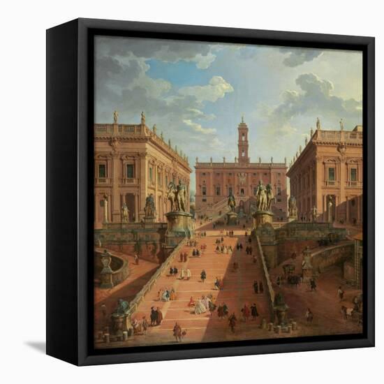 View of the Campidoglio, Rome, 1750-Giovanni Paolo Pannini-Framed Premier Image Canvas