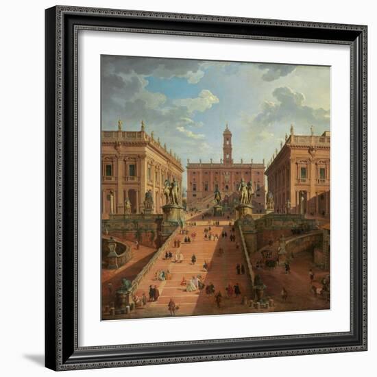 View of the Campidoglio, Rome, 1750-Giovanni Paolo Pannini-Framed Giclee Print