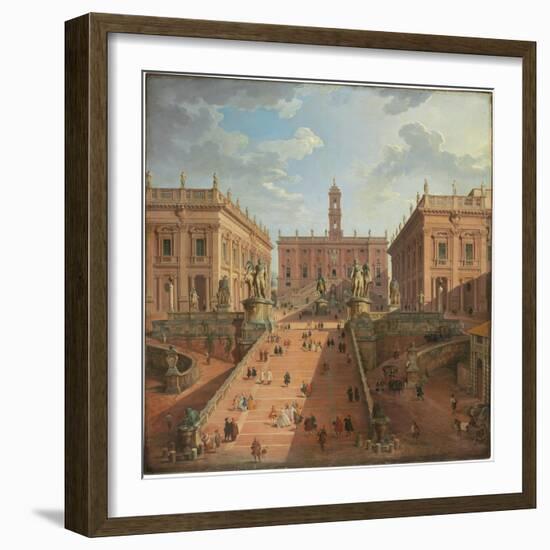 View of the Campidoglio, Rome, 1750-Giovanni Paolo Pannini-Framed Giclee Print