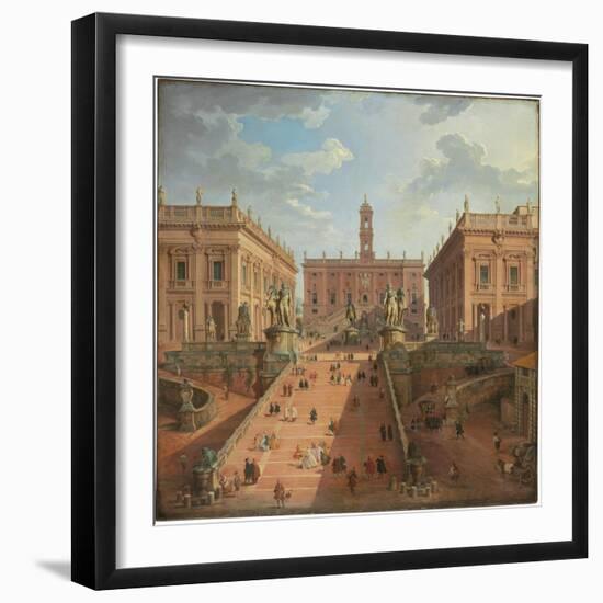 View of the Campidoglio, Rome, 1750-Giovanni Paolo Pannini-Framed Giclee Print