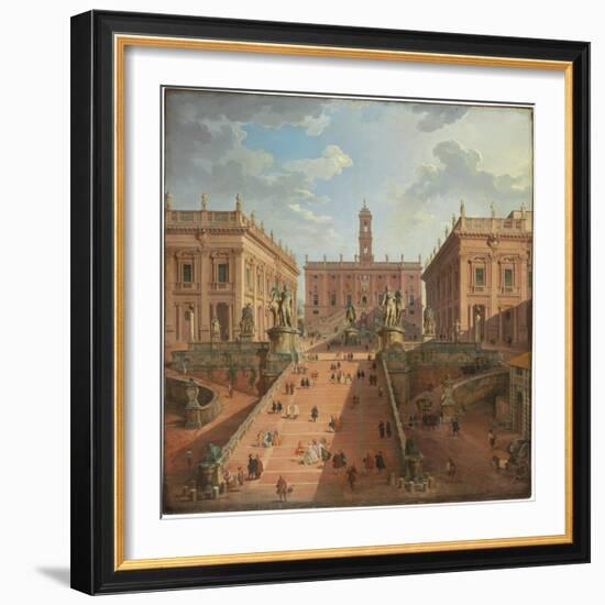 View of the Campidoglio, Rome, 1750-Giovanni Paolo Pannini-Framed Giclee Print