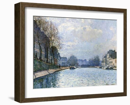 View of the Canal Saint-Martin, Paris, 1870-Alfred Sisley-Framed Giclee Print