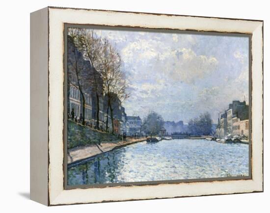 View of the Canal Saint-Martin, Paris, 1870-Alfred Sisley-Framed Premier Image Canvas