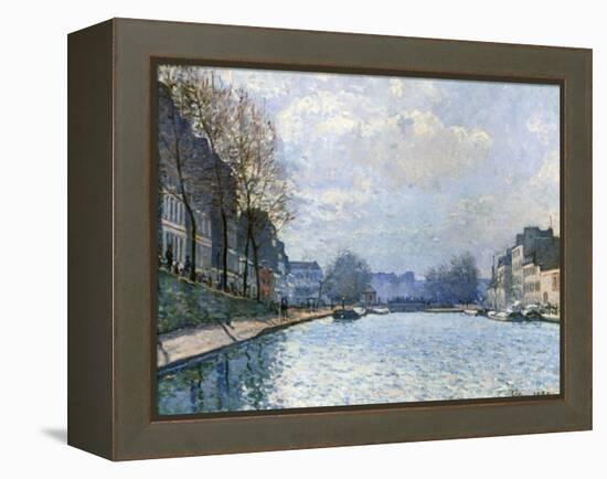 View of the Canal Saint-Martin, Paris, 1870-Alfred Sisley-Framed Premier Image Canvas