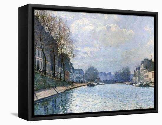 View of the Canal Saint-Martin, Paris, 1870-Alfred Sisley-Framed Premier Image Canvas