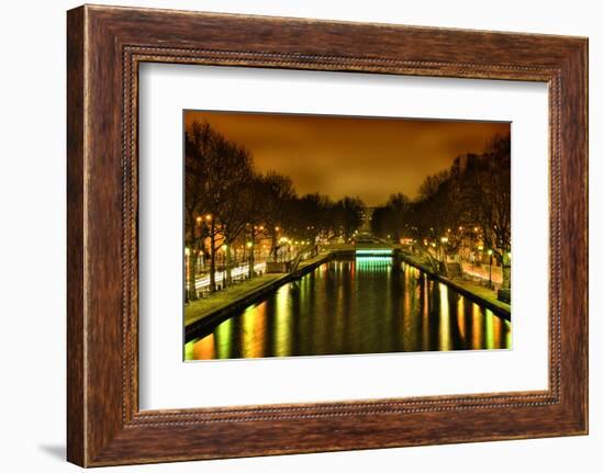 View of the Canal Saint-Martin - Paris - France-Philippe Hugonnard-Framed Photographic Print