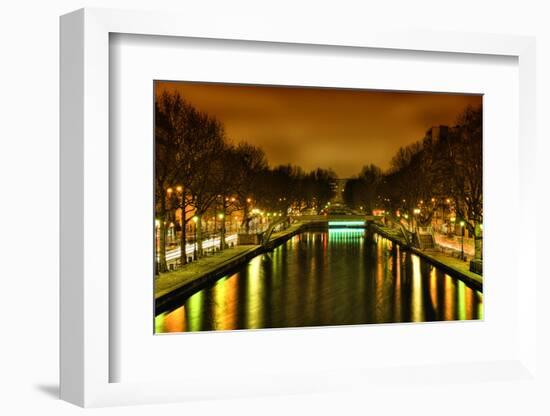 View of the Canal Saint-Martin - Paris - France-Philippe Hugonnard-Framed Photographic Print