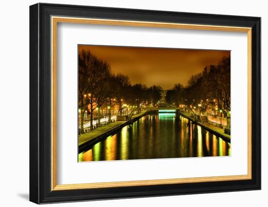 View of the Canal Saint-Martin - Paris - France-Philippe Hugonnard-Framed Photographic Print